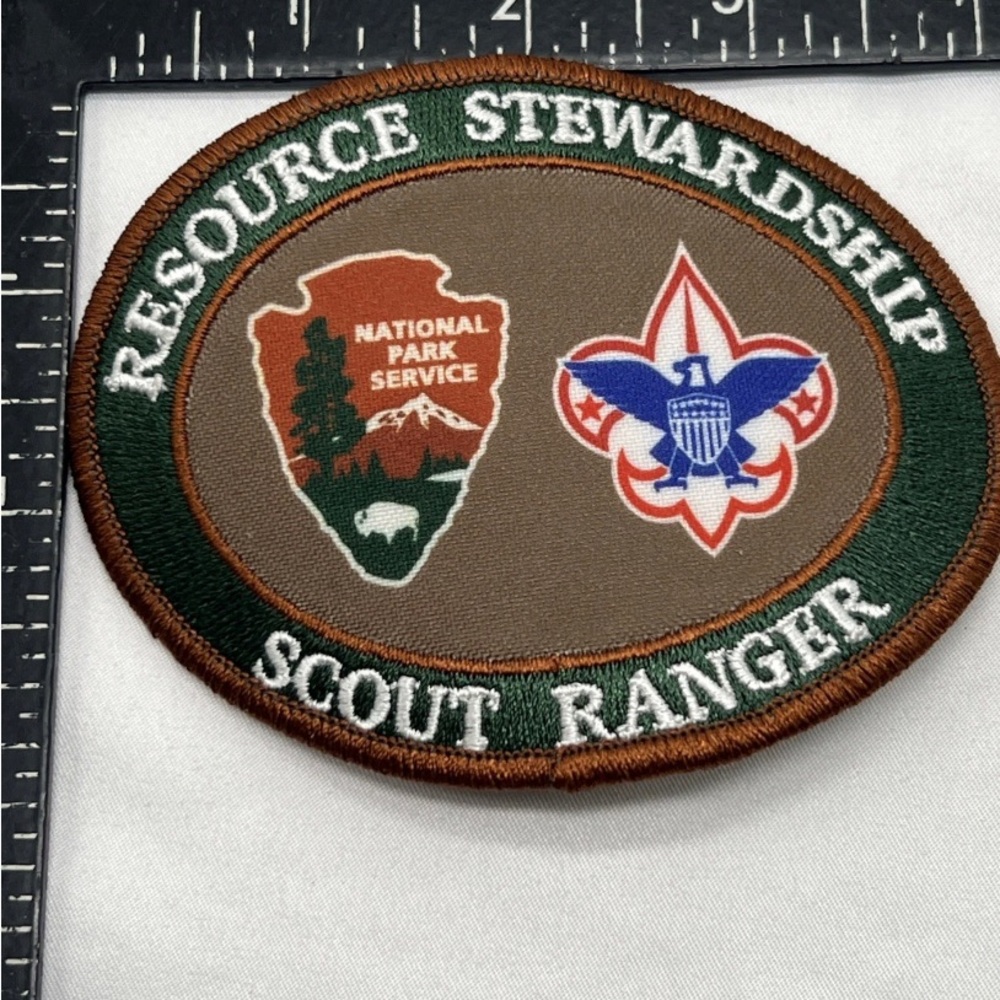 Boy Scouts NEW Resource Stewardship Scout Ranger Patch - Brown/Green